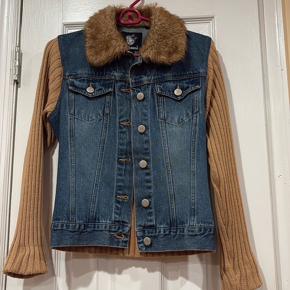 Dollhouse Jean Jacket with Fur